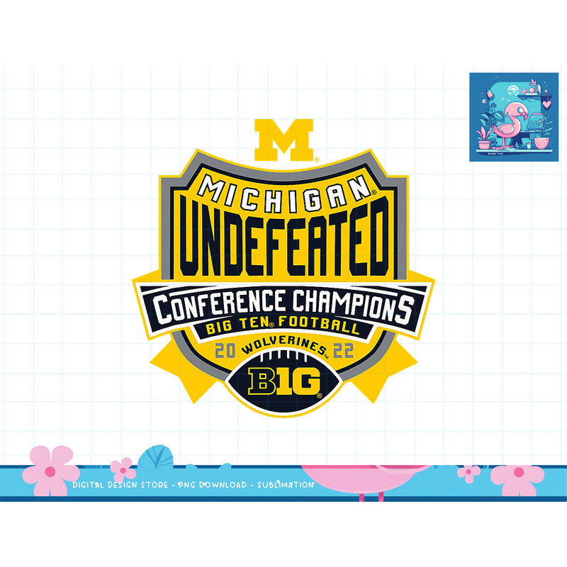 Michigan Wolverines Big Ten Champs 2022 Undefeated Navy T-Shirt copy.jpg