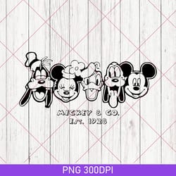 vintage mickey & co 1928 checkered png, 2 sides disney characters png, disney png, vintage mickey mouse trip png