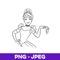 disney cinderella if the shoe fits v1 , png design, png instant download