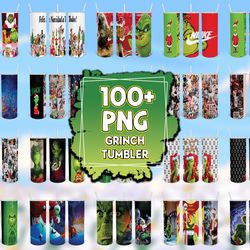 100 files grinch tumbler png, tumbler template, xmas png, merry christmas png