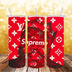 supreme tumbler 20oz skinny png, silhouette svg fies