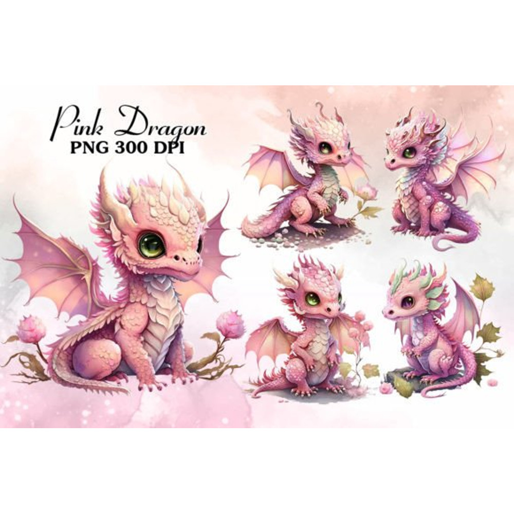 Cute-Pink-Dragon-Watercolor-Clipart-Graphics-64487769-1-1-580x387.jpg