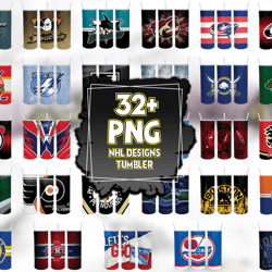 32 files nhl tumbler bundle png, sport png, tumbler png, 20oz tumbler, design bundle, skinny tumbler, tumbler, tumbler b