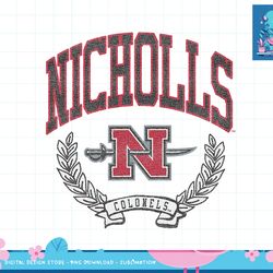 nicholls state colonels victory vintage logo t-shirt copy