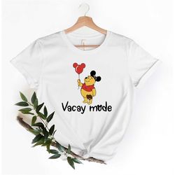 winnie the pooh vacay mode shirt, pooh bear shirt, disney world shirt, disneyland shirt, disney vacay mode shirt, winnie