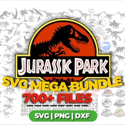 jurassic park svg bundle for cricut and sublimation printing dinosaur svg cut files silhouette cameo dinosaur font symbo