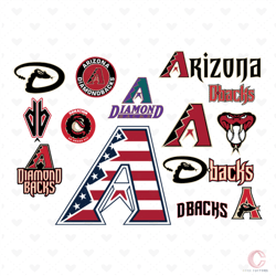 arizona diamondbacks bundle svg, sport svg, arizona diamondbacks svg, mlb arizona logo svg