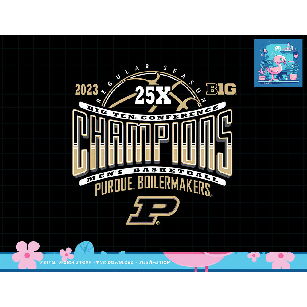 Purdue Boilermakers Big Ten Champs Basketball 2023 25X Black png.jpg