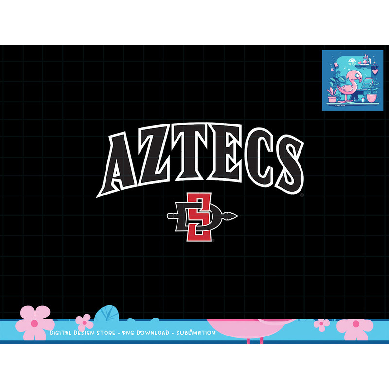 San Diego State Aztecs Arch Over Red Officially Licensed png.jpg