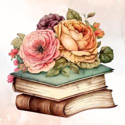 flower book watercolor sublimation