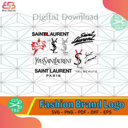 saint laurent bundle logo svg, saint laurent svg, ysl svg, saint laurent paris svg, ysl beaute