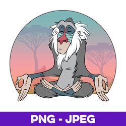 disney lion king rafiki meditating v1 , png design, png instant download