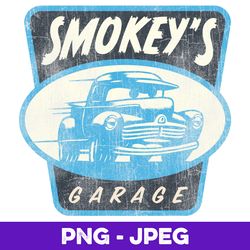 disney pixar grungy vintage smokey's garage v1 tee