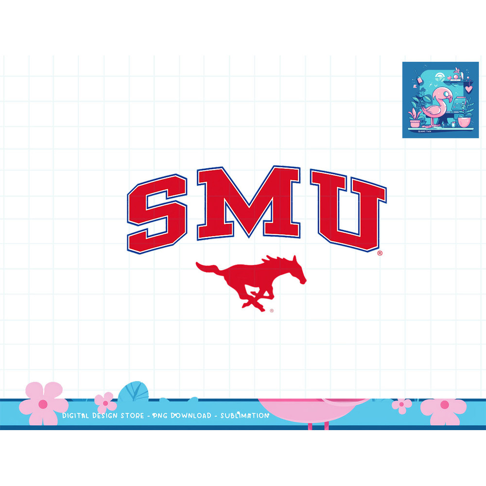 SMU Mustangs Womens Arch Over White Officially Licensed png.jpg