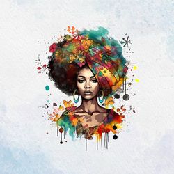 black girl watercolor