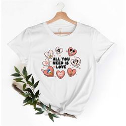 disney vintage mickey minnie  shirt, all you need is love, disney mickey friends heart shirt, daisy donald duck pluto,