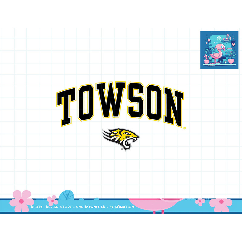 Towson Tigers Arch Over Logo Officially Licensed png.jpg