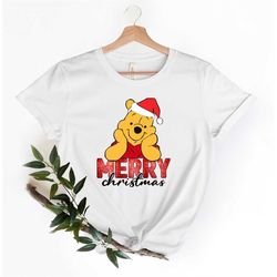 merry christmas pooh shirt, winnie the pooh christmas shirt, merry christmas shirt, disney pooh shirt, disney christmas