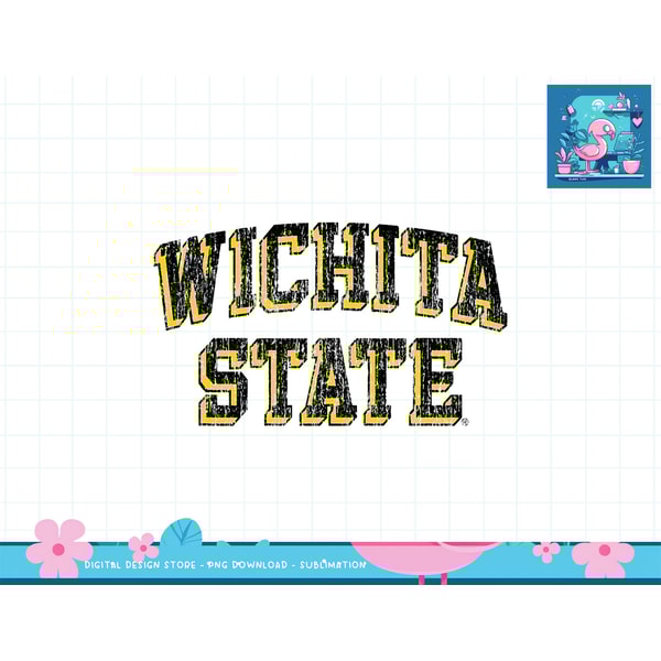 Wichita State Shockers Retro Arch Logo png | Inspire Uplift