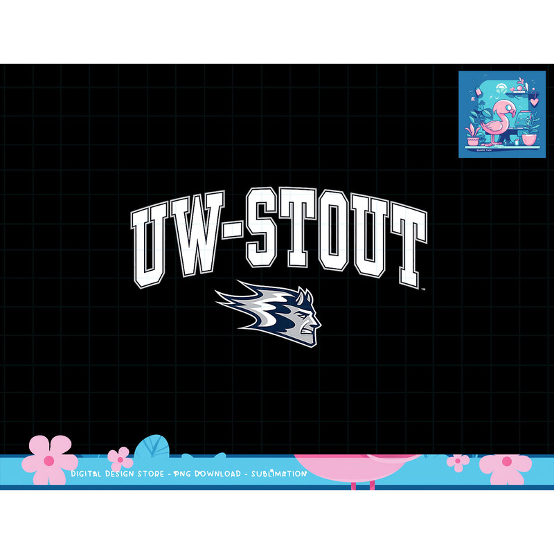 Wisconsin Stout Blue Devils Arch Over Navy png.jpg