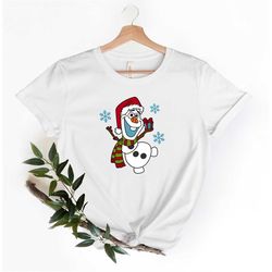 olaf christmas shirt, cute olaf snowman shirt, disney frozen, anna, elsa, olaf inspired, christmas matching shirt, disne