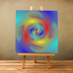 mysterious abstract portal made of different colors. digital art