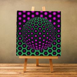 abstract ball in cyberpunk style. digital art