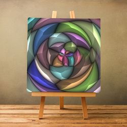 geometric 3d flower pattern. digital art