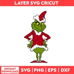 Grinch Svg, Santa Claus Svg, Christmas Svg, Merry Christmas Svg - Digital File