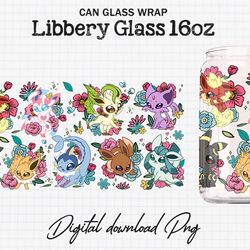 Pokemon Pikachu Tumbler 20oz Skinny Wrap, Spring Flowers Can Glass, Cute Design Png For Cup Coffee,  Pokemon birthday p