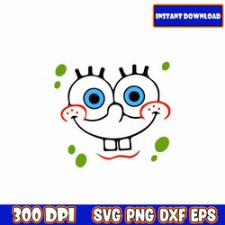 spongebob faces svg bundle | sponge bob svg, square pants svg, spongebob vector, spongebob printable, spongebob eps