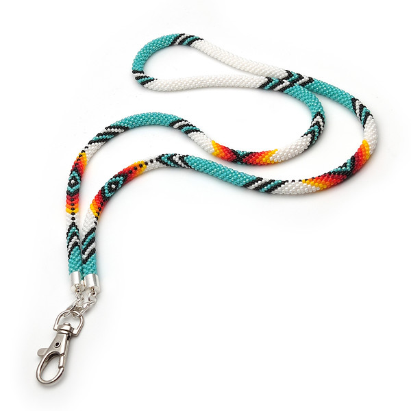 Colorful beaded lanyard for teachers and professionals