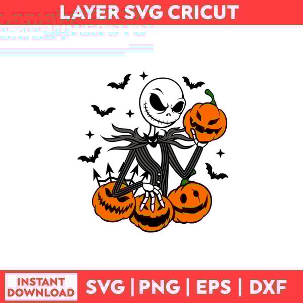 Jack Skellington Pumpkin Svg, Jack Skellington Svg, Jack Svg - Inspire ...