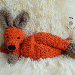 Kangaroo CROCHET PATTERN - Roxy the Kangaroo Plush Snuggler | Kangaroo Stuffie | Kangaroo Lovey | Crochet Animal