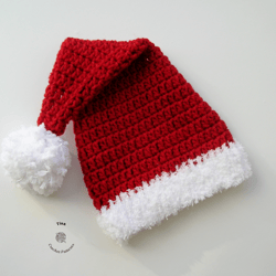 CROCHET PATTERN - Santa Hat | Crochet Christmas Hat | Santa Photo Prop | Gift Hat | Sizes from Baby to Adult