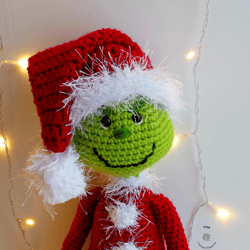 CROCHET PATTERN - Christmas Grinch Toy | Crochet Toy | Amigurumi | Newborn Photo Prop | Gift for Baby