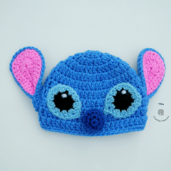 CROCHET PATTERN - Stitch Hat | Lilo & Stitch Photo Prop | Crochet Halloween Hat | Gift Hat | Sizes from Baby to Adult