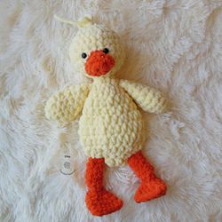 Crochet Plush Duck | Crochet Duck Toy | Baby Shower Gift | Newborn Photo Prop | Crochet Animal | Duck Lovey