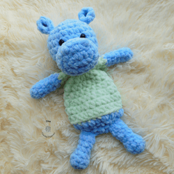 Hippo CROCHET PATTERN | Hippo Plush Snuggler | Crochet Hippo Toy | Hippo Amigurumi | Hippo Lovey