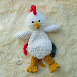 Chicken CROCHET PATTERN | Chicken Plush Snuggler | Crochet Easter Toy | Chicken Amigurumi | Chicken Lovey