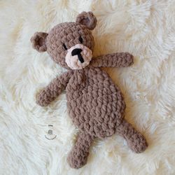 Bear CROCHET PATTERN | Bear Push Snuggler | Bear Lovey | Bear Stuffie | Crochet Animal | Crochet Animal