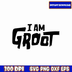 i am groot svg, groot sticker svg, groot clipart, groot layered files