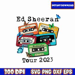 ed sheeran png, retro ed sheeran cassettes png, ed sheeran 2023 world tour, 2023 mathematics america tour png, tour 2023