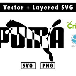 puma svg & png files for cricut machine , anime svg , manga svg , goku svg