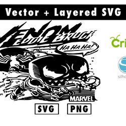 venom svg & png files for cricut machine , anime svg , manga svg , goku svg