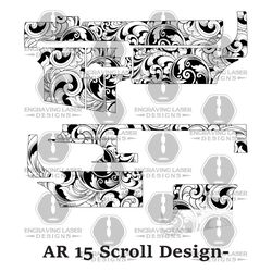 engraving laser designs ar 15 scroll design