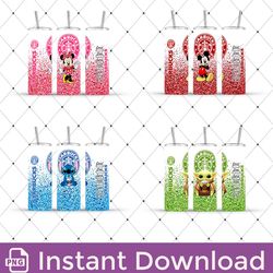 mickey mouse 20oz skinny straight & tapered designs, minnie, baby yoda, stich, mickey tumbler wrap, starbucks coffee png