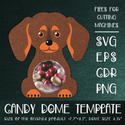 Dachshund Candy Dome | Paper Craft Template
