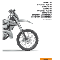 KTM Owners Manual Book Guide 2021 250 XC-W TPI & 2021 300 EXC TPI