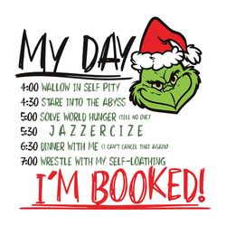 my day grinch svg, silhouette svg fies